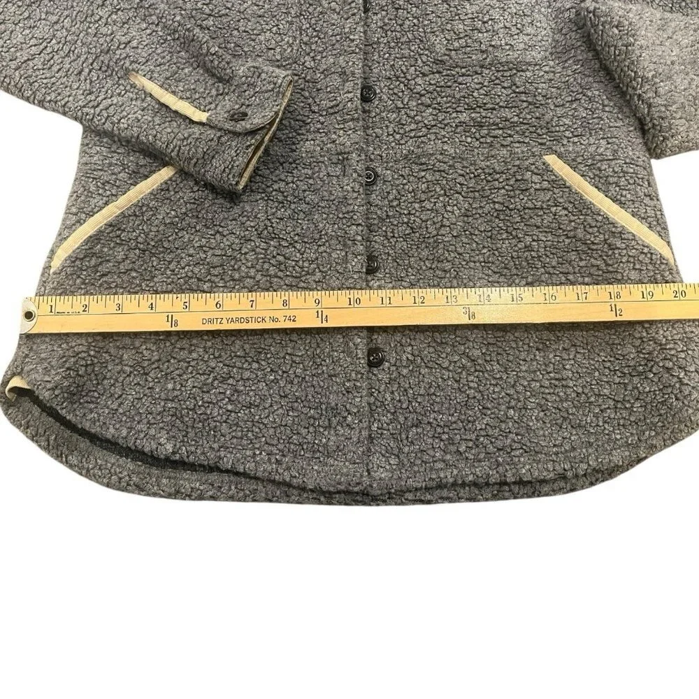 Toad & Co Boxcan Sherpa Overshirt Jacket Fuzzy Size Medium - Picture 7 of 8